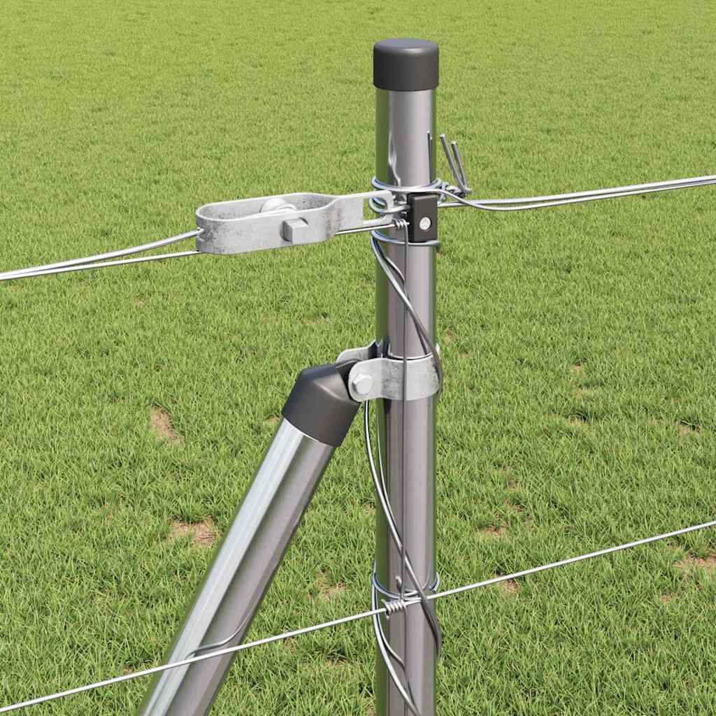 Ground Fix Geschweißter Drahtzaun 25 x 0,8 m Silber Netz
