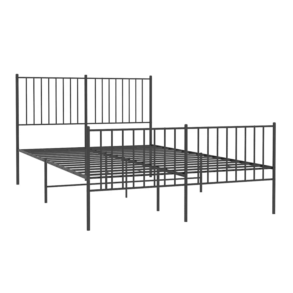 Bettgestell Metall Schwarz 75x190 cm
