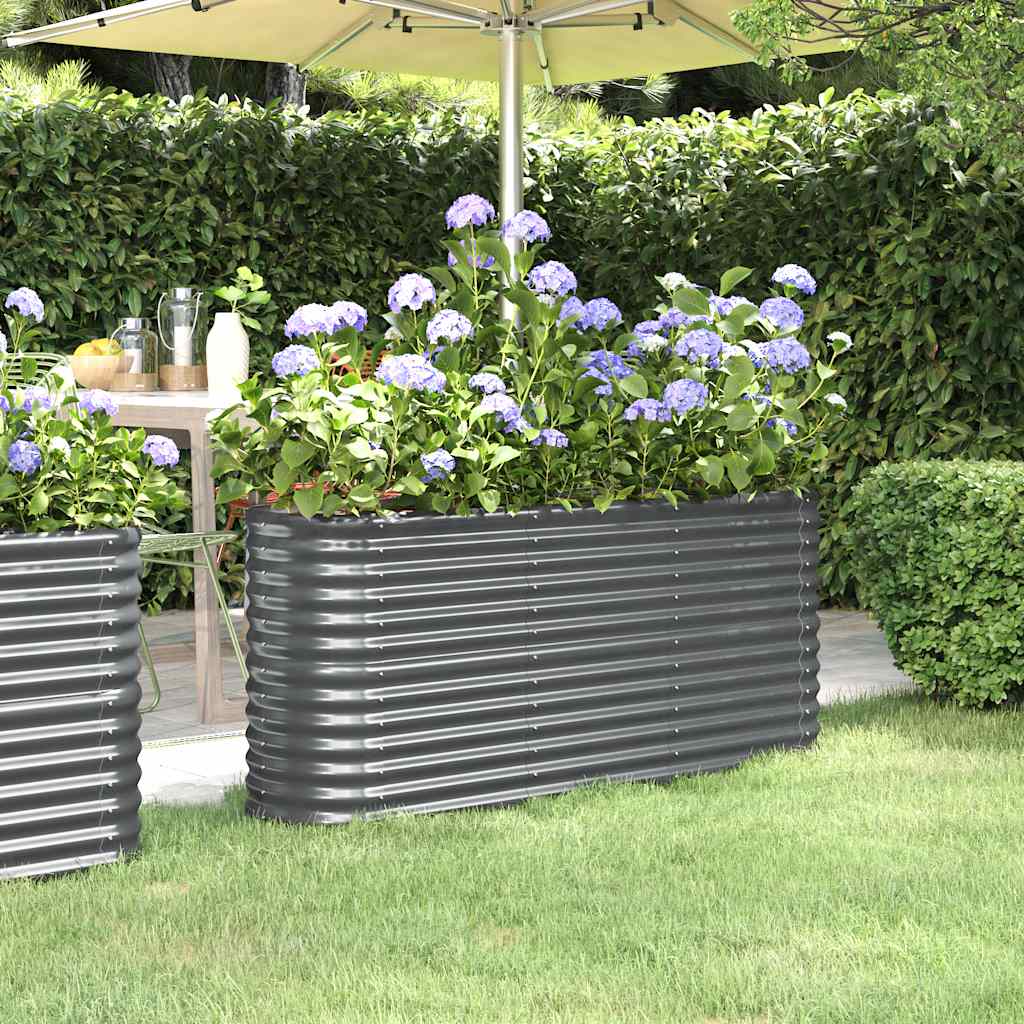Hochbeet Verzinkter Stahl 114x40x36 cm Grün
