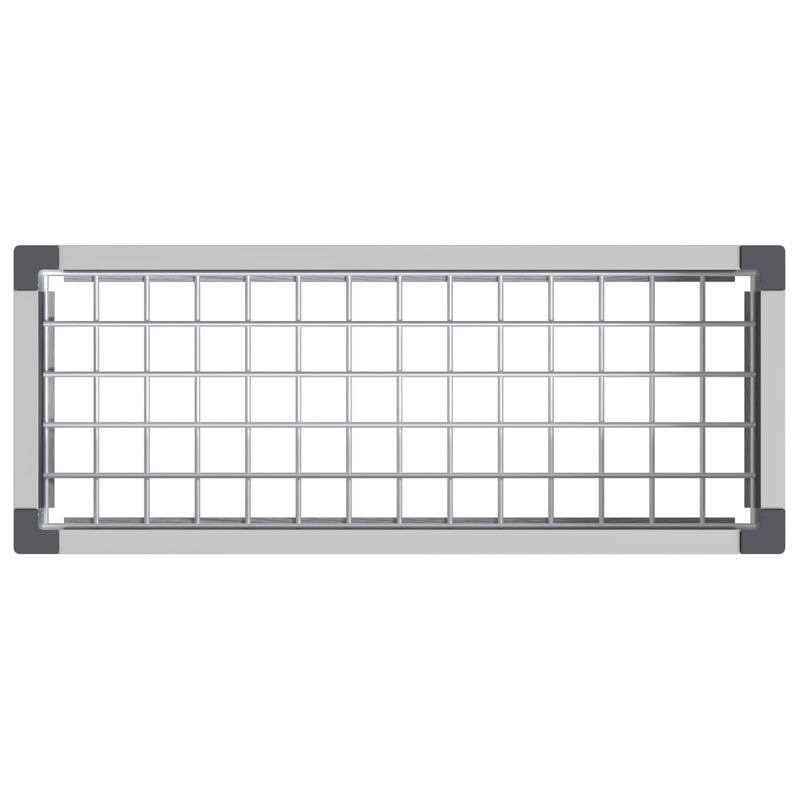 Hochbeet Grau 50 x 30 x 22 cm WPC und Aluminium