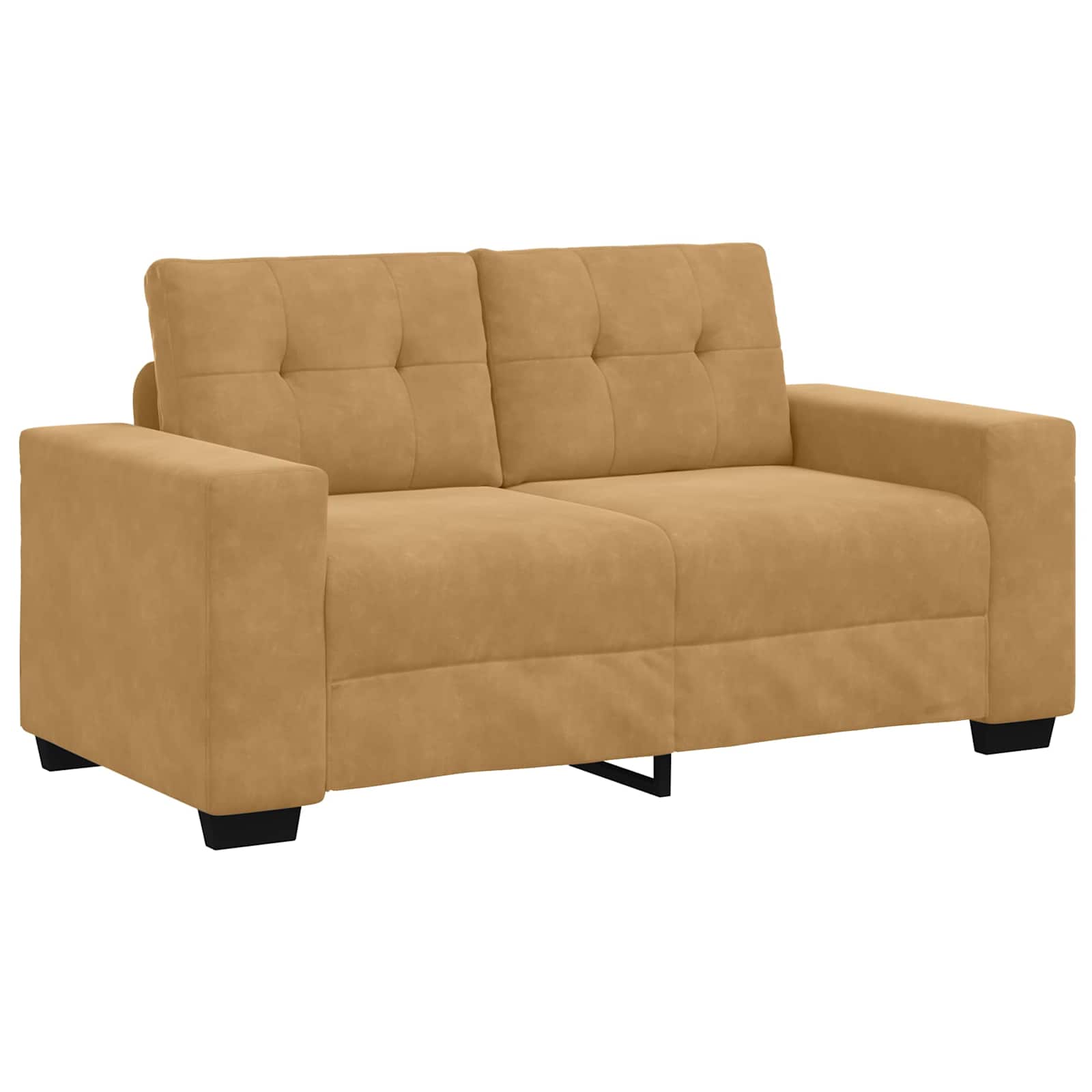 2-teiliges Sofa-Set mit Kissen, hellgrauer Samt