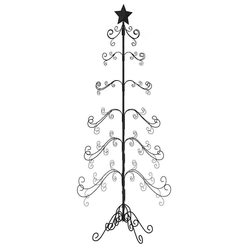 Metall-Weihnachtsbaum für Dekorationen Schwarz 90 cm