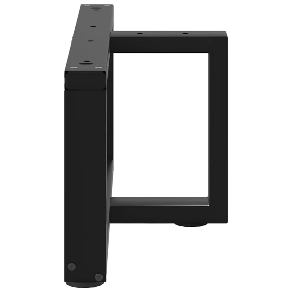 Couchtischbeine T-Form 2 Stk. Schwarz 30x25x(30-31) cm Stahl