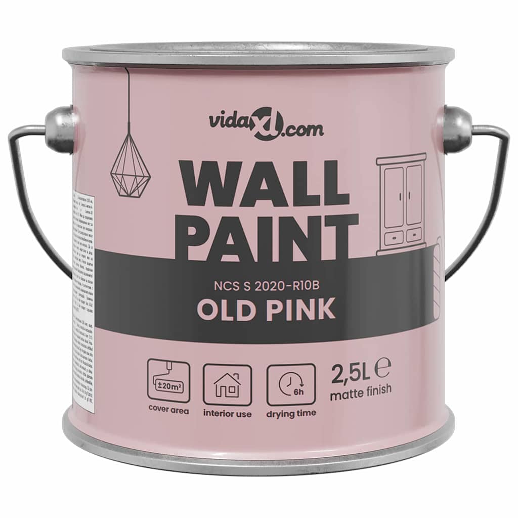 Wandfarbe Grau 2,5 L Wanddruck