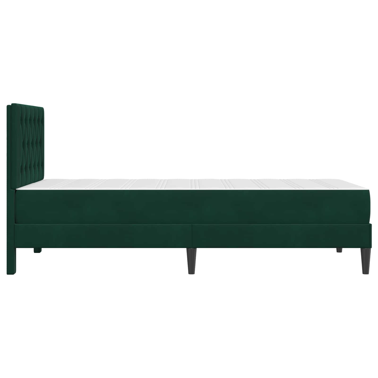 Bettgestell mit Matratze mit Kopfteil Hellgrau 80 x 200 cm Samt