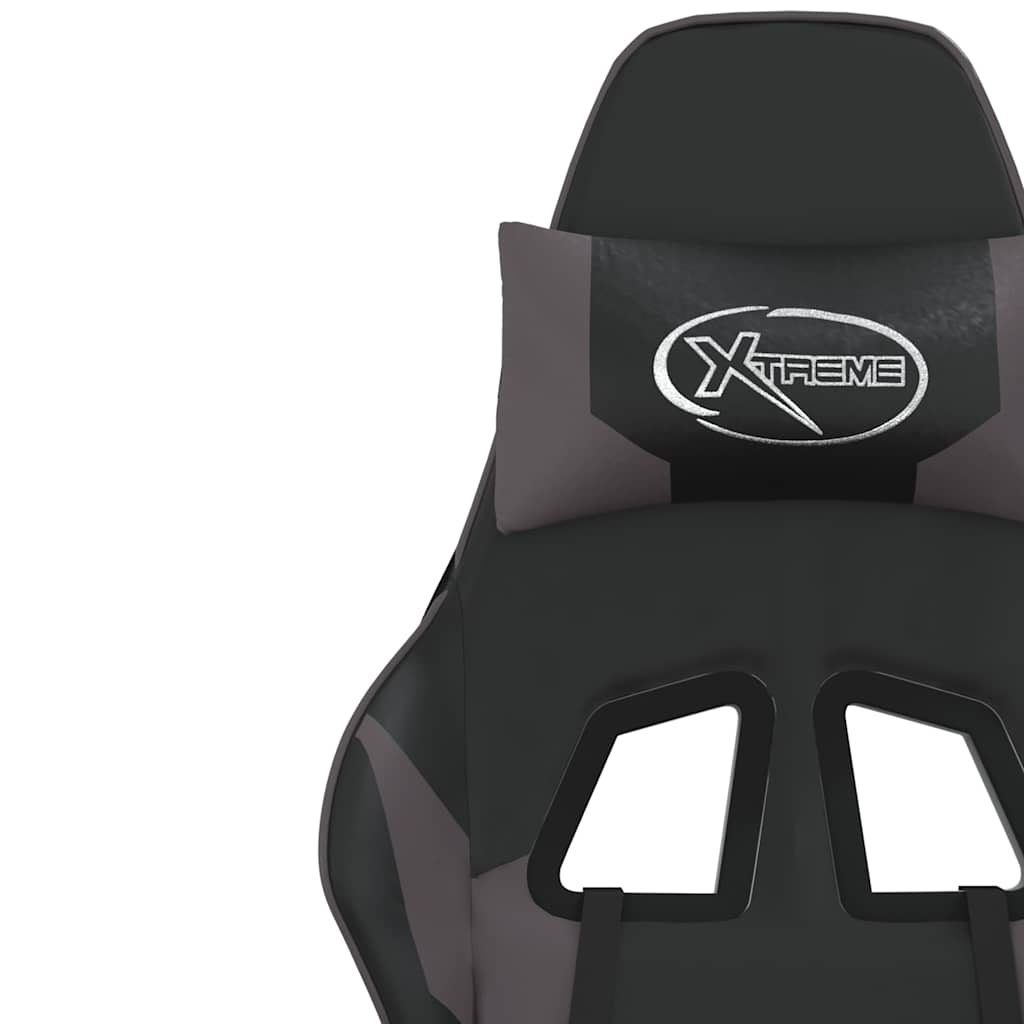 Gaming-Stuhl mit Massagefunktion Schwarz und Blau Kunstleder