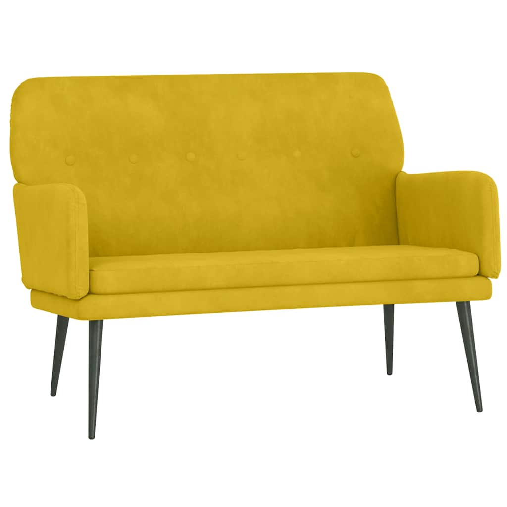 Sitzbank Schwarz 108x79x79 cm Samt