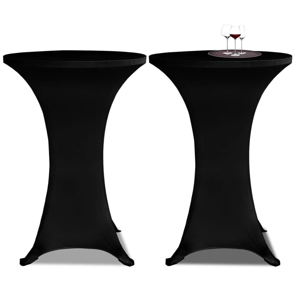Tischhusse Stretchhusse 2 Stk 70 cm Anthrazit
