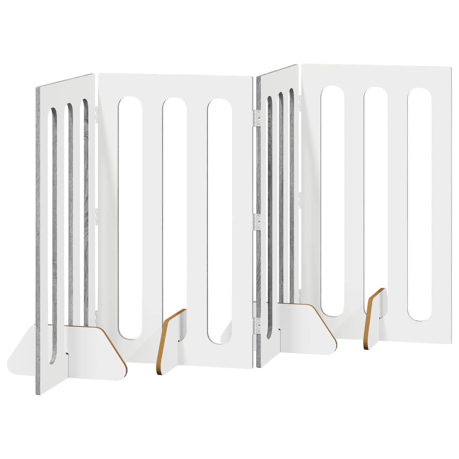 Faltbarer Haustierzaun 2 pcs Weiß 100,5 x 38 x 70 cm