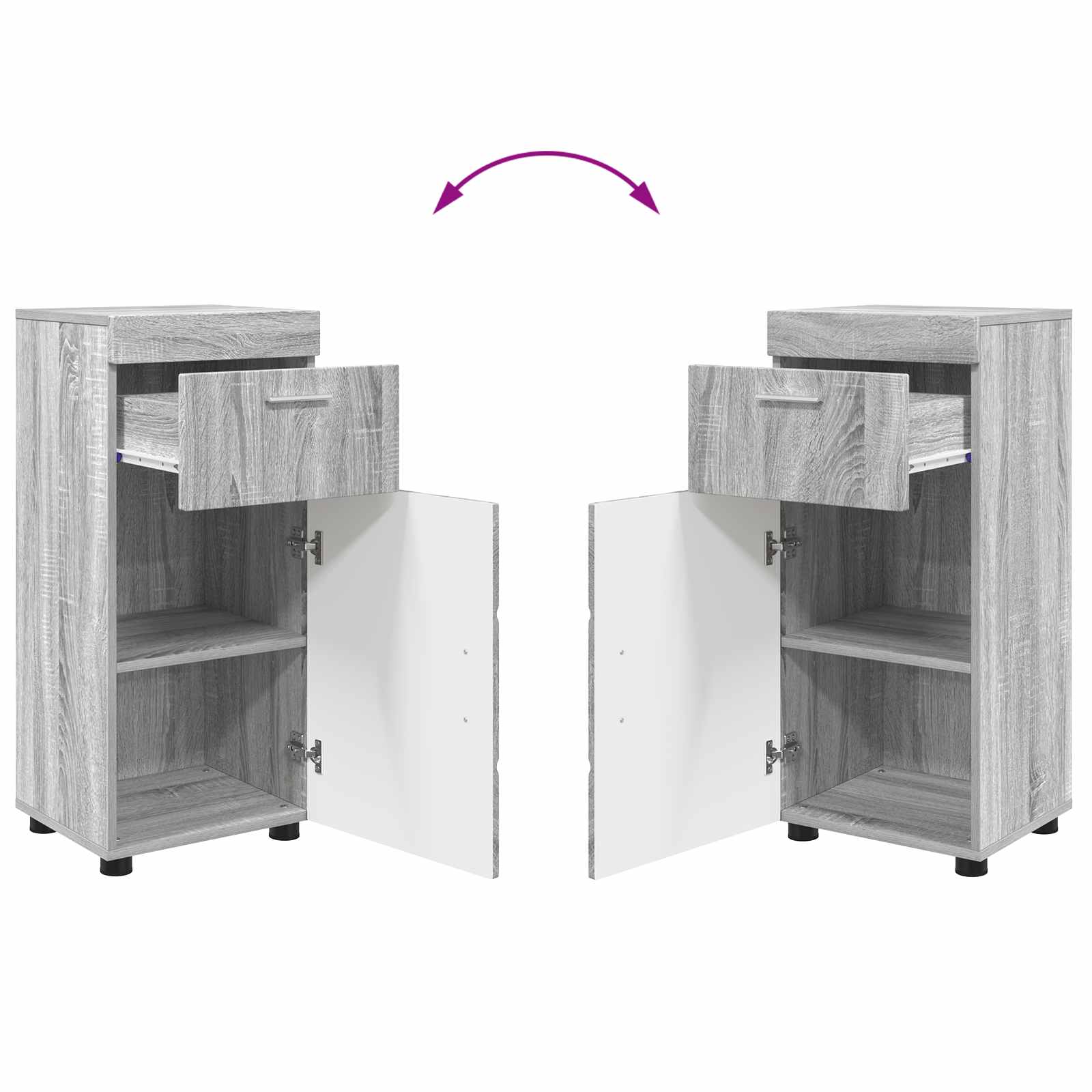 Badezimmermöbel-Set TULUM 2 pcs Weiß 60 x 34 x 63 cm