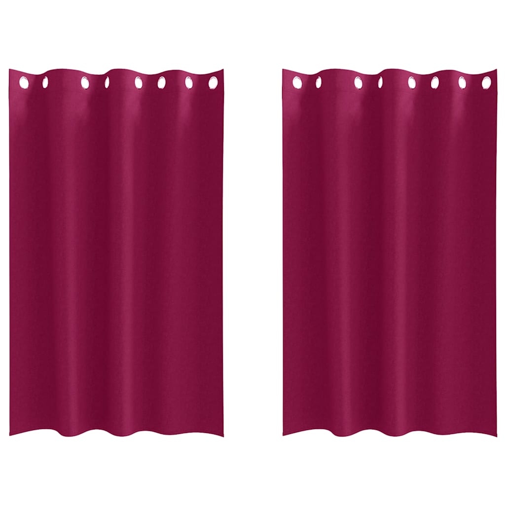 Verdunkelungs-Vorhänge mit Ringen 2 pcs Beige 140 x 140 cm