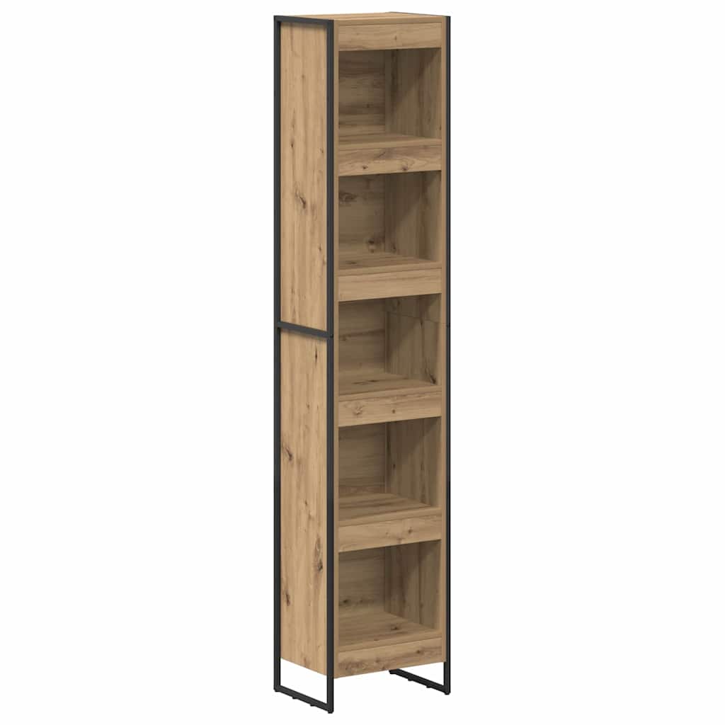Bücherregal 2 pcs Schwarz Eichen-Optik 60 x 30 x 189,5 cm