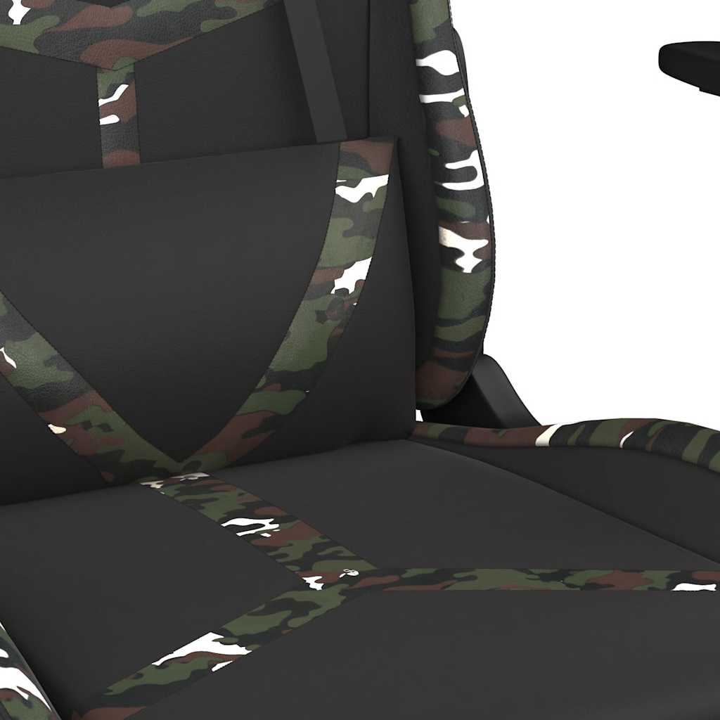 Gaming-Stuhl mit Massagefunktion Schwarz und Grün Kunstleder