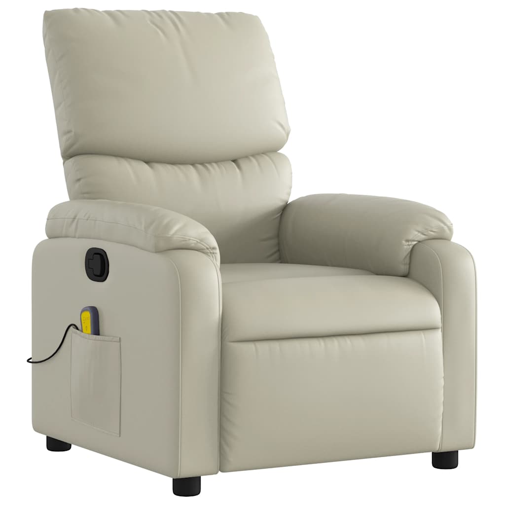 Massage-Relaxsessel, Kunstleder, Schwarz