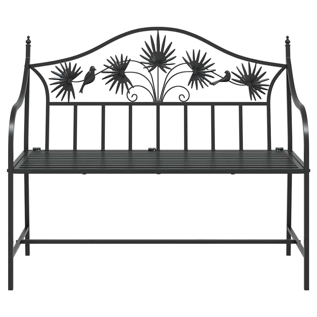 Gartenbank Antik Weiß 104 x 52,5 x 89 cm Stahl
