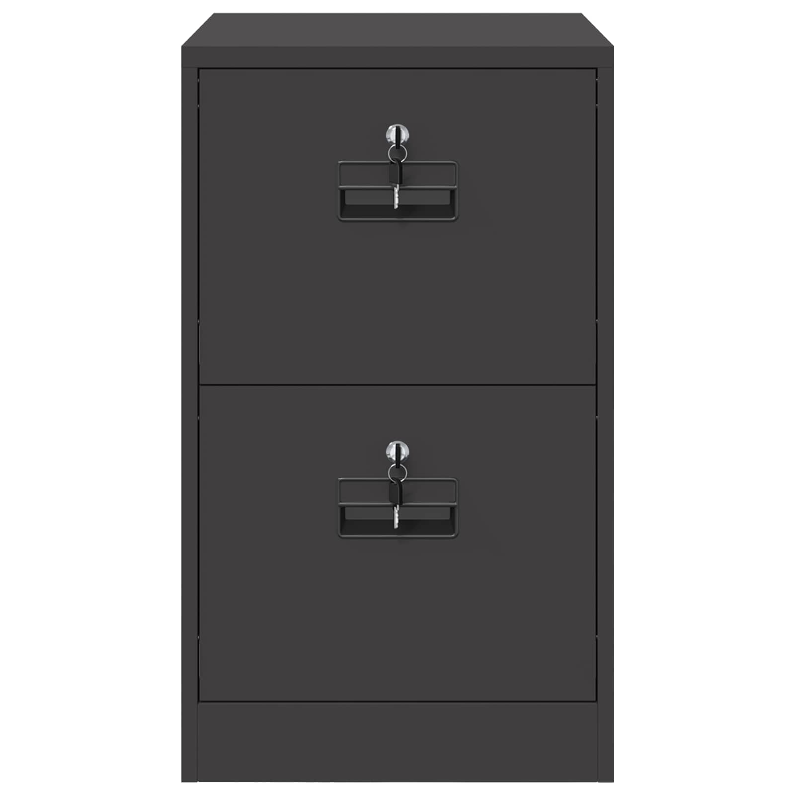 Aktenschrank 2 pcs Schwarz 44 x 50 x 139 cm Kaltgewalzter Stahl