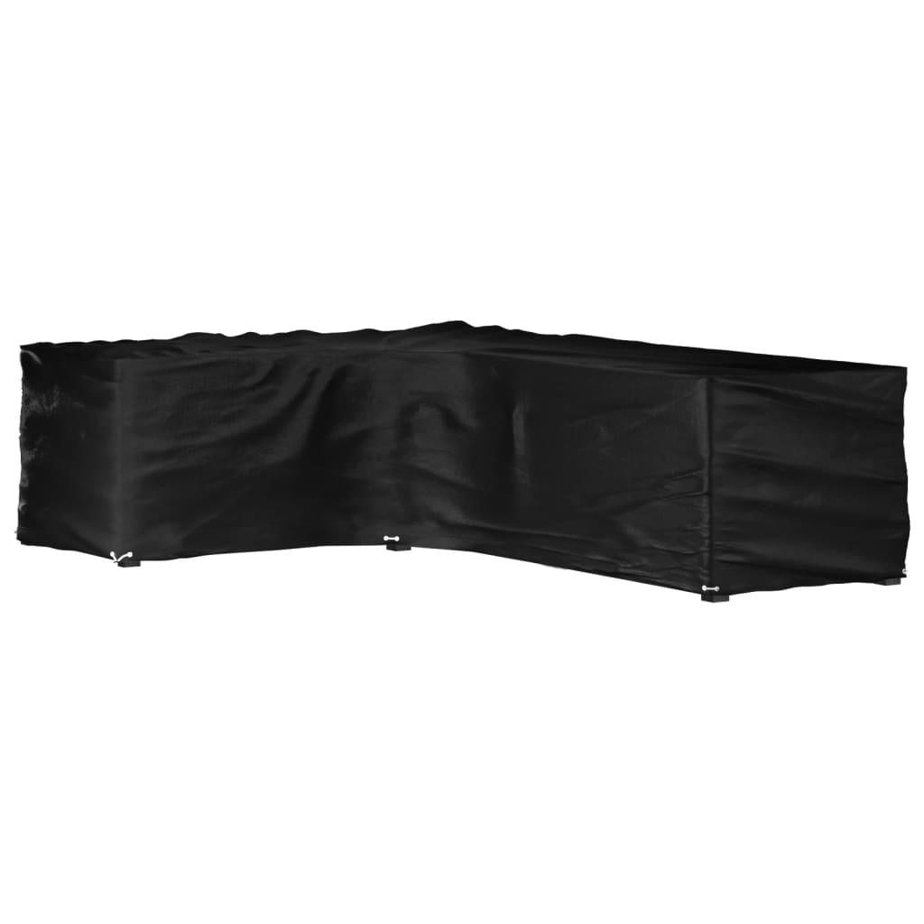 Gartenmöbel-Abdeckungen 2 Stk. L-Form 12 Ösen 250x250x90 cm