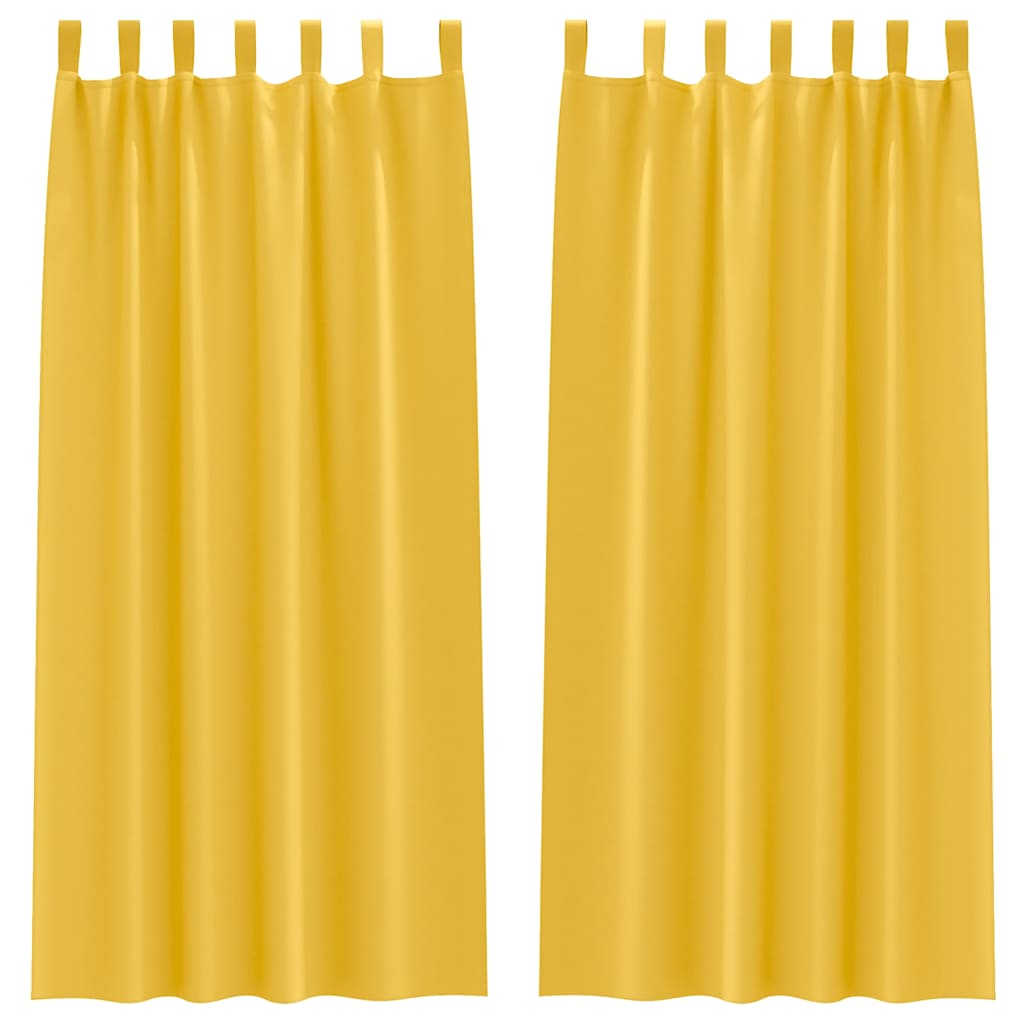 Verdunkelungs-Vorhänge mit Ringen 2 pcs Beige 140 x 140 cm