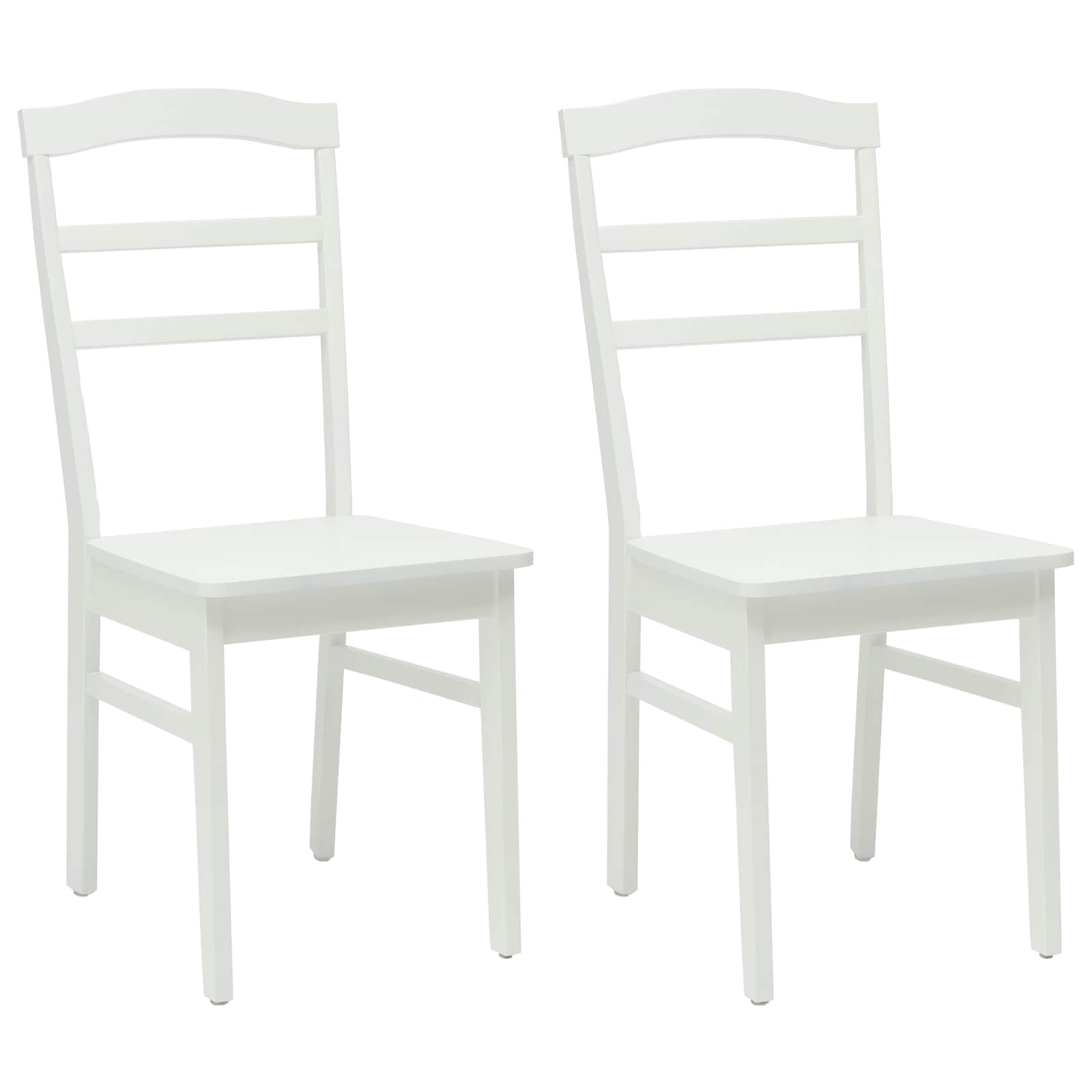Esszimmerstuhl 2 pcs Hellbraun und hell Massives Gummiholz