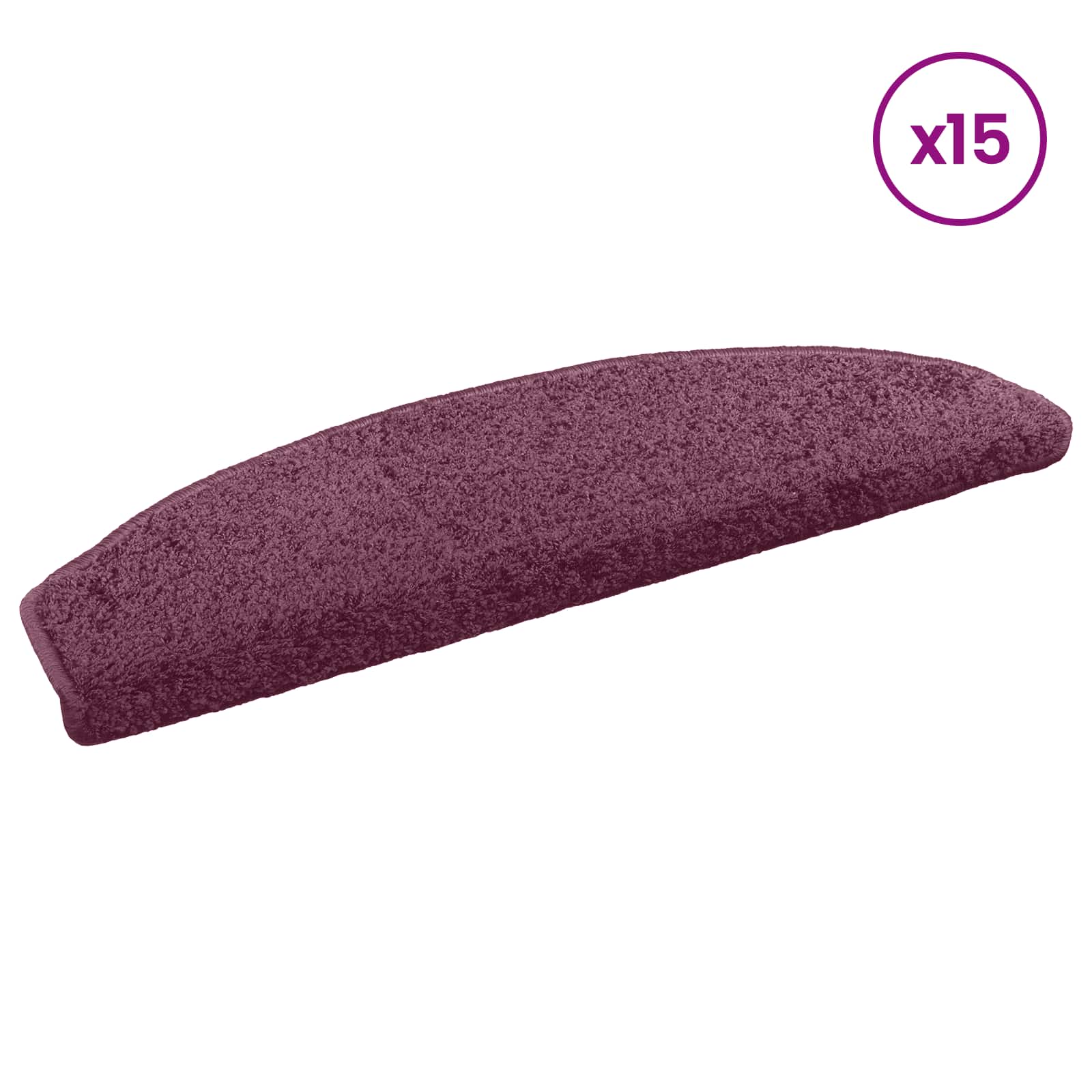 Stufenmatten 15 Stk. 56x17x3 cm Grau Halbrund