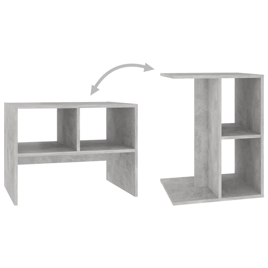 Beistelltisch Grau 60x40x45 cm Holzwerkstoff