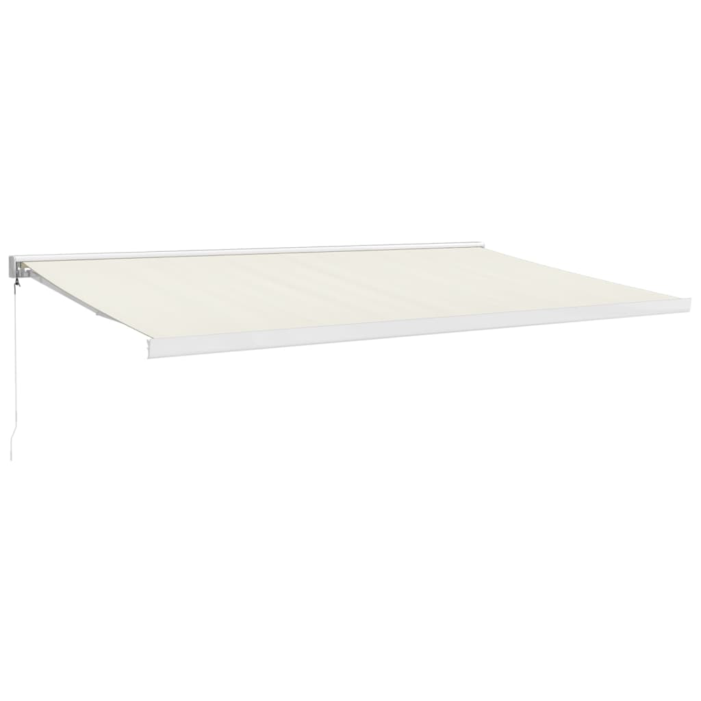 Markise Einziehbar Blau und Weiß 4x3 m Stoff und Aluminium