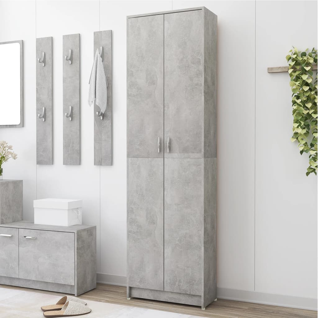 Garderobenschrank Weiß 55x25x189 cm Holzwerkstoff
