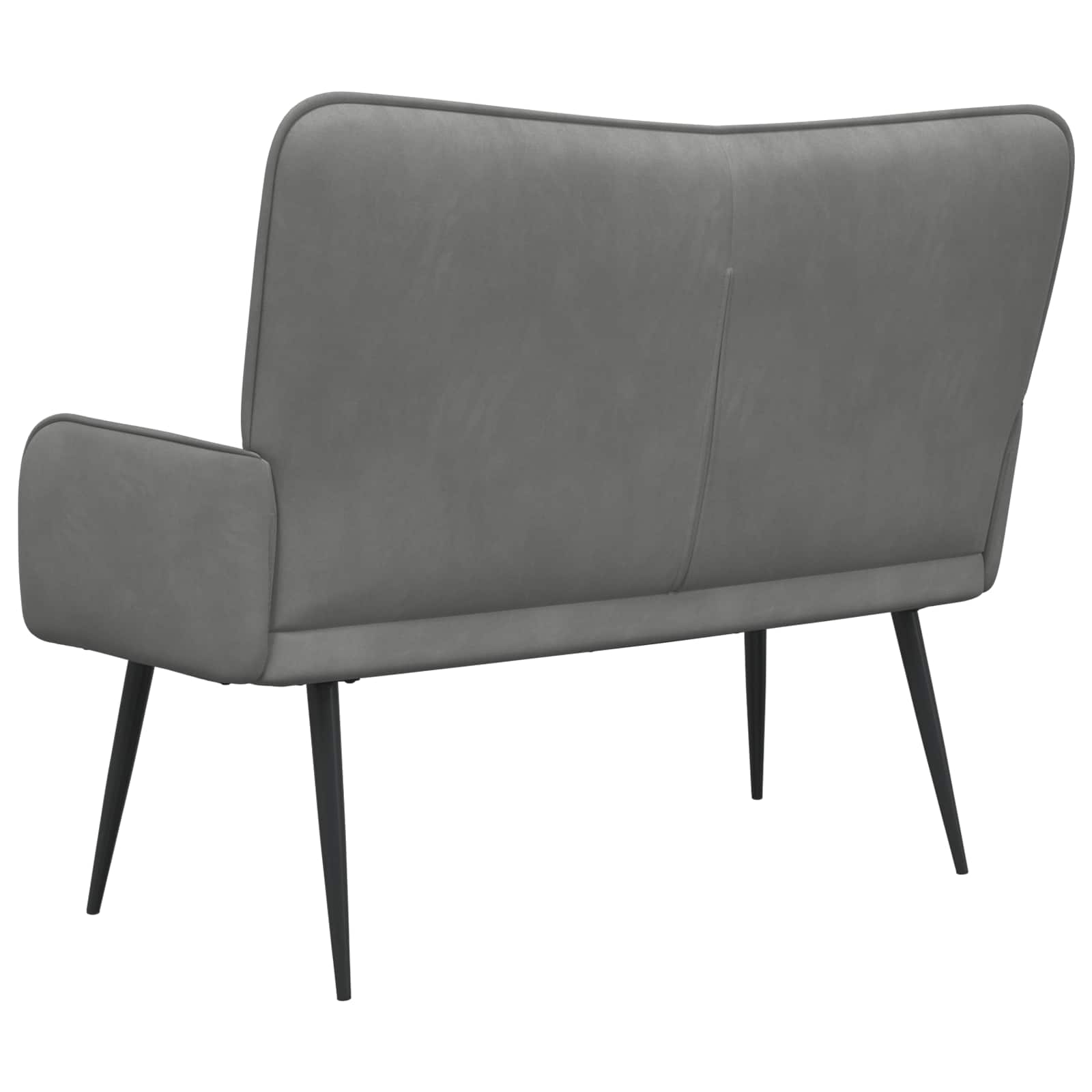 2-Sitzer Sofa Hellgrau 115 x 61 x 87 cm Samt (V)
