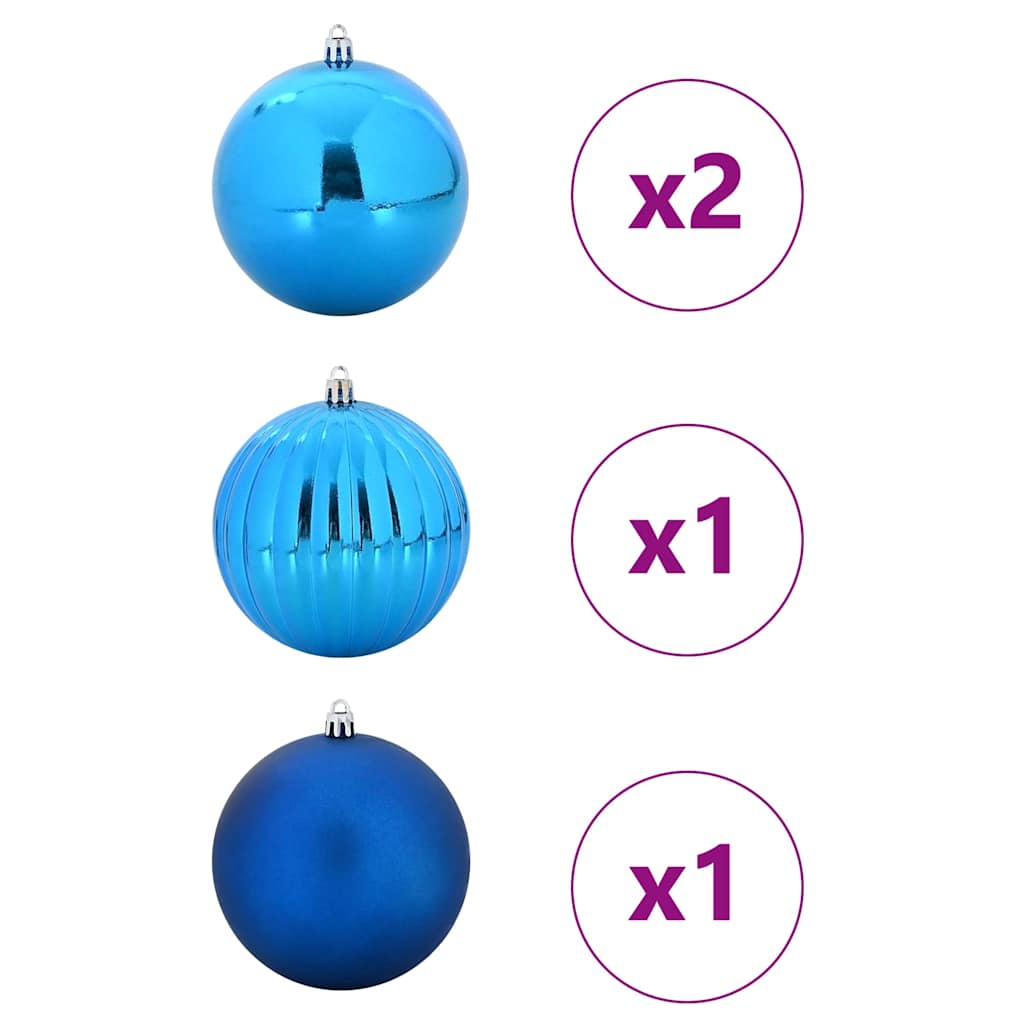 Weihnachtsbaumkugel Set XL 9 pcs Rot Kunststoff