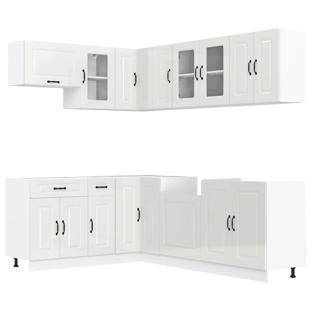 11-tlg. Küchenschrank-Set Kalmar Weiß Holzwerkstoff