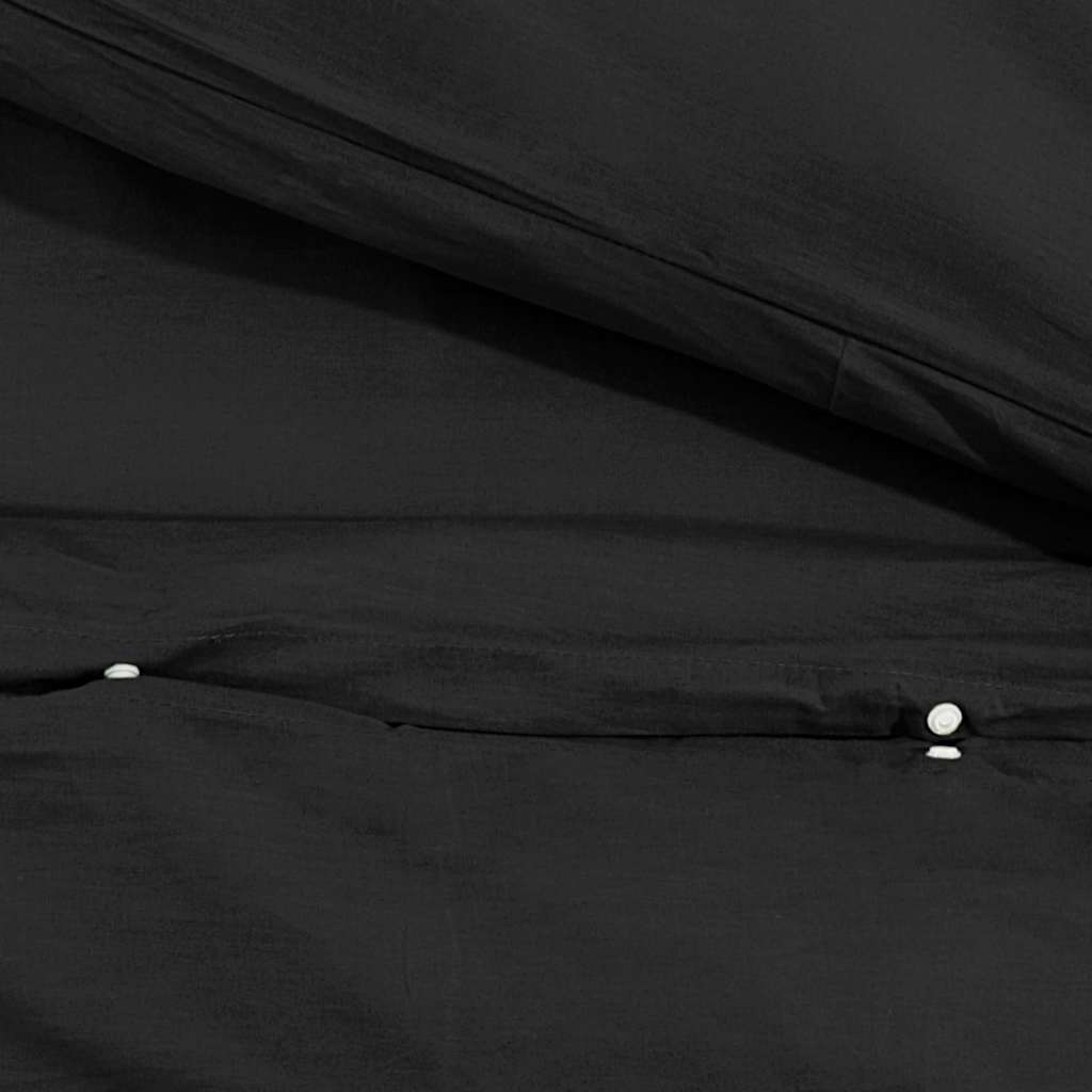 Bettwäsche-Set Anthrazit 140x200 cm Leichte Mikrofaser