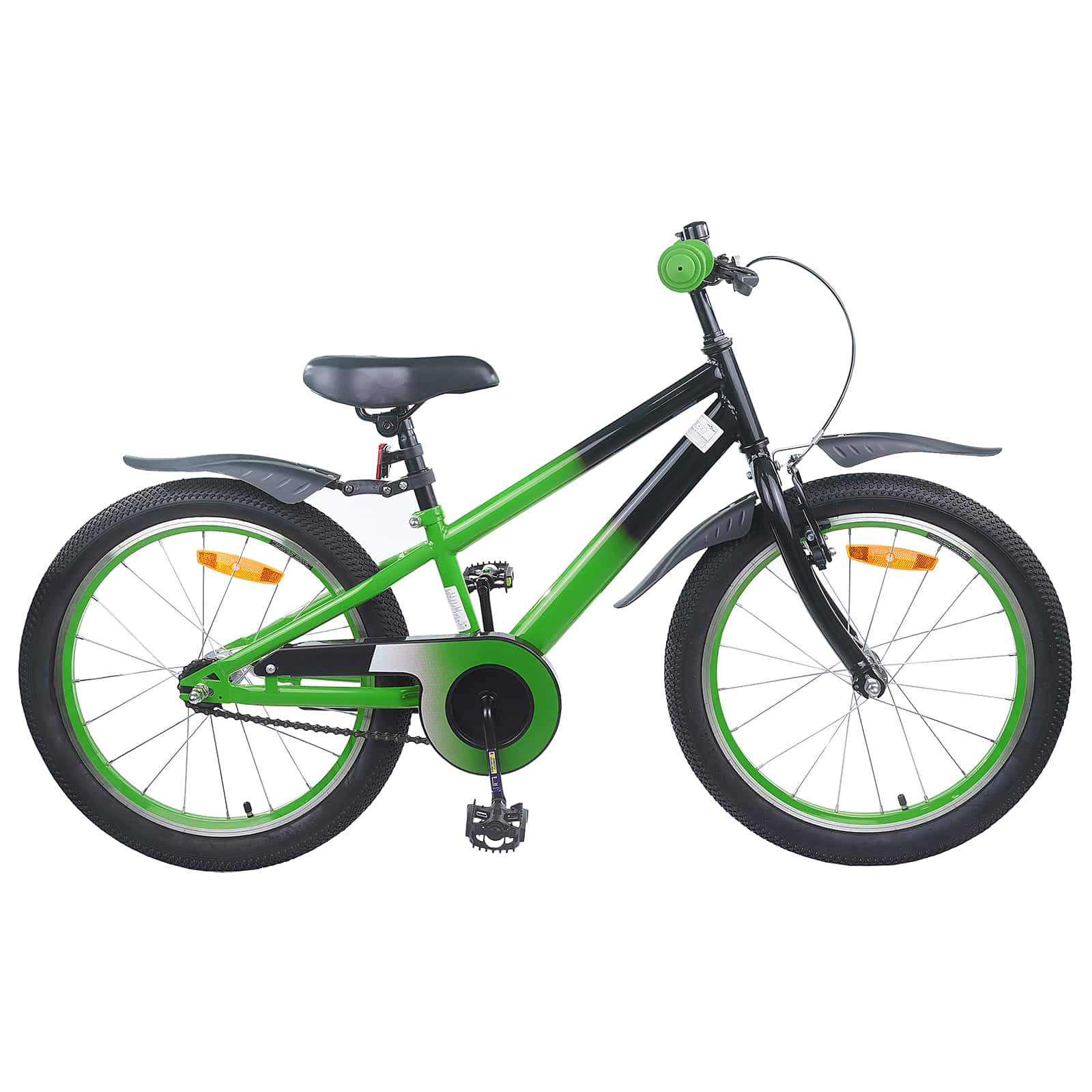 Kinderfahrrad 16 Zoll für 4-6 Jahre alt Grün Schwarz
