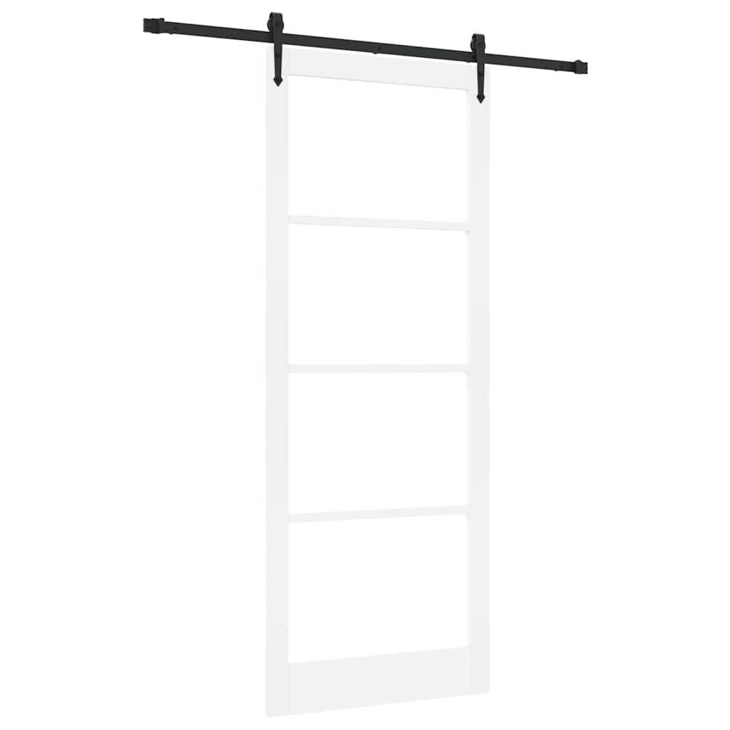 Schiebetür Natur 61 x 198,5 cm Massivholz Kiefer und Glas