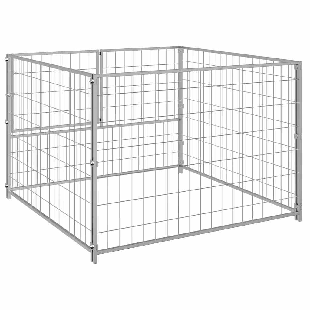 Hundezwinger Schwarz 100x100x70 cm Stahl