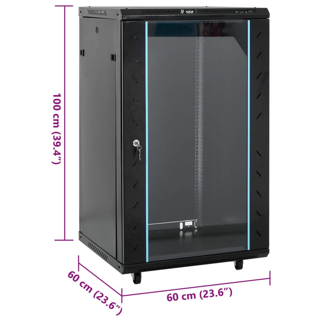 15HE Netzwerkschrank mit Schwenkfüßen 19" IP20 60x45x86 cm