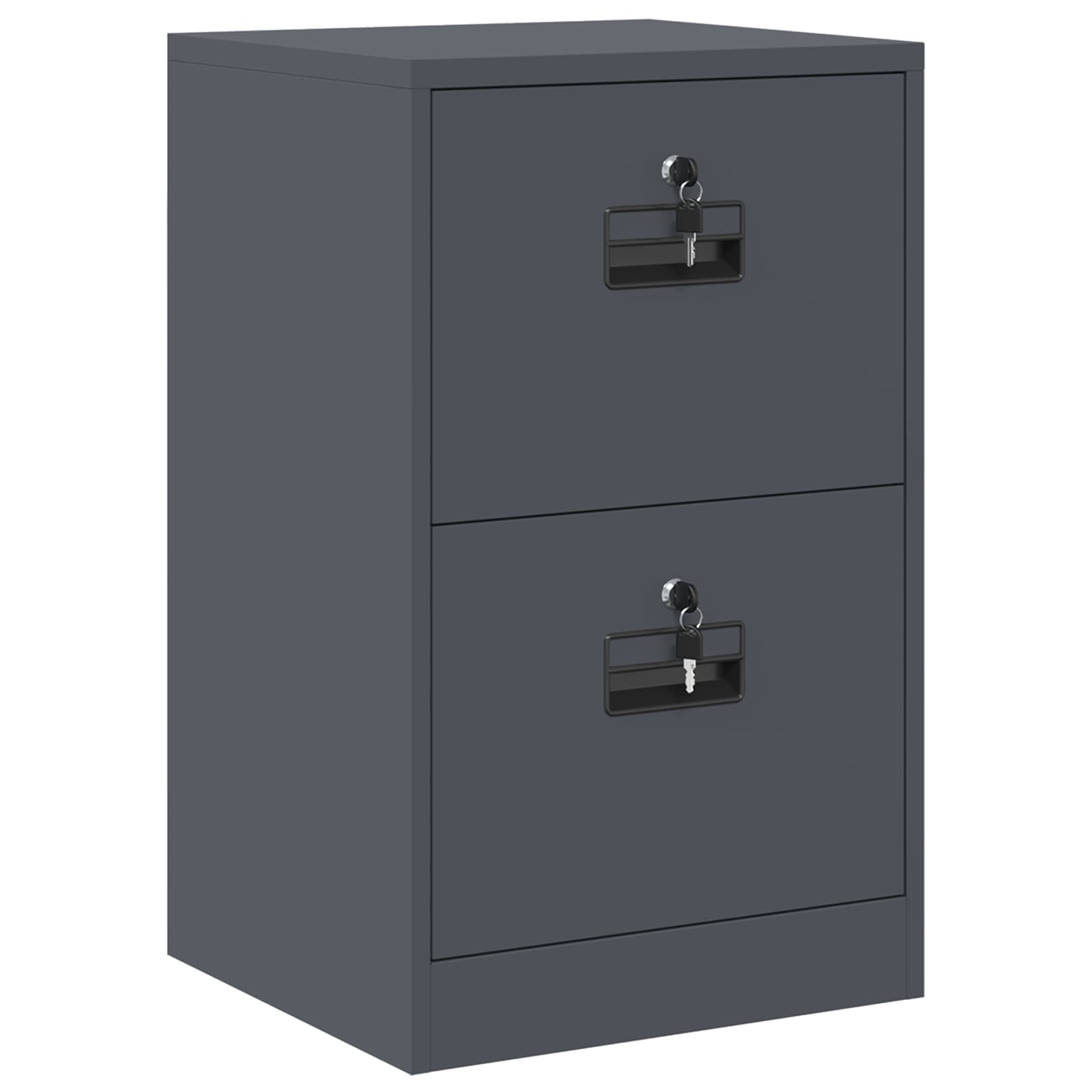 Aktenschrank 2 pcs Schwarz 44 x 50 x 139 cm Kaltgewalzter Stahl