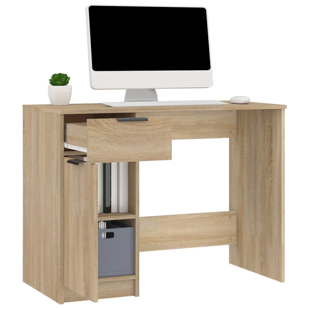 Schreibtisch Weiß 100x50x75 cm Holzwerkstoff