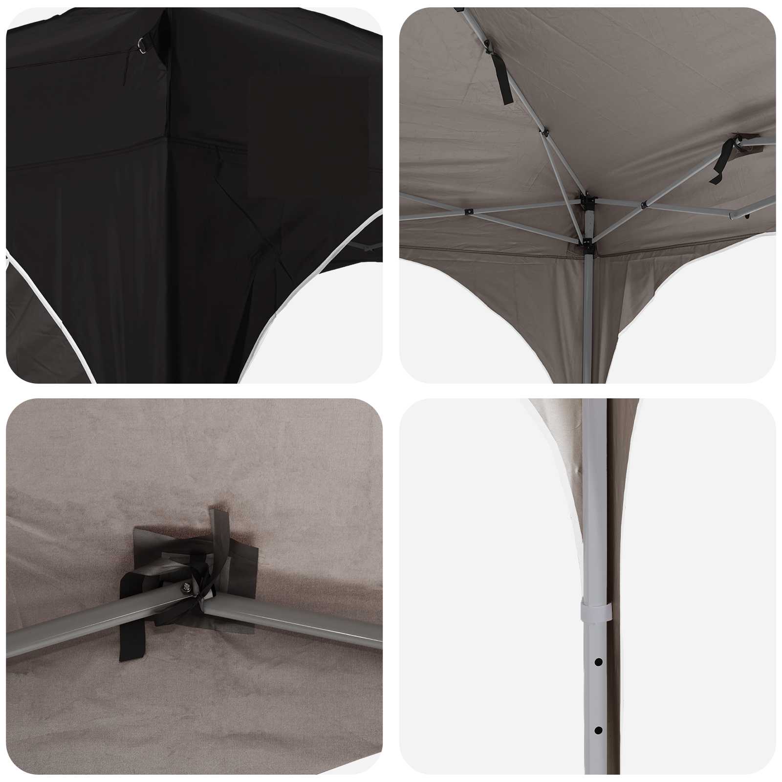 Pop-up Partyzelt 290 x 290 x 245 cm Creme