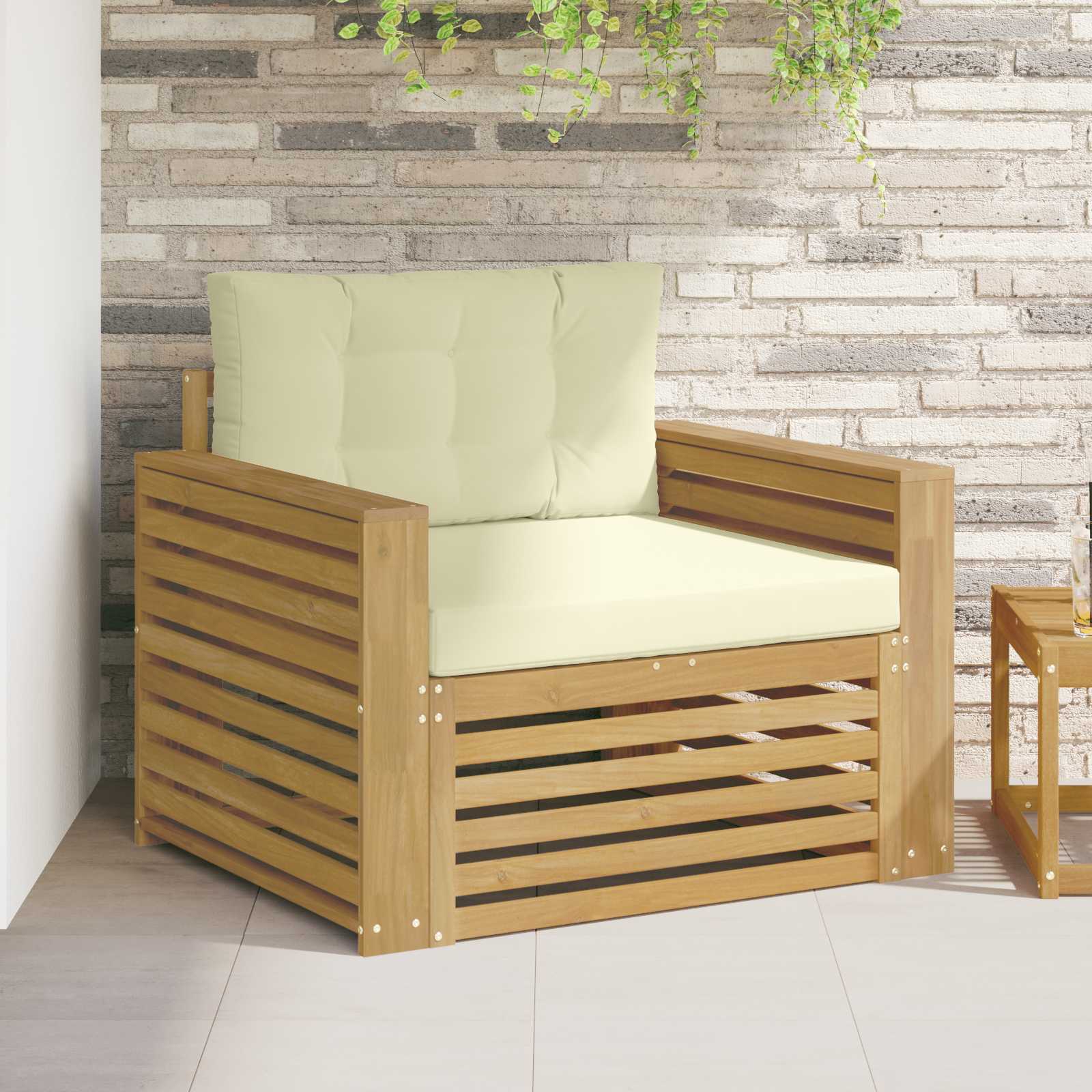 2 Stück Outdoor-Sofa Natur