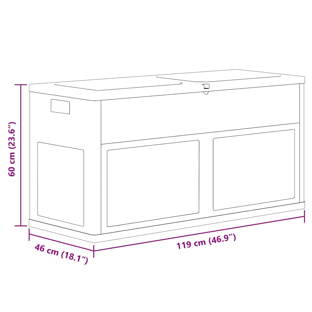 Garten-Aufbewahrungsbox 320 L Schwarz