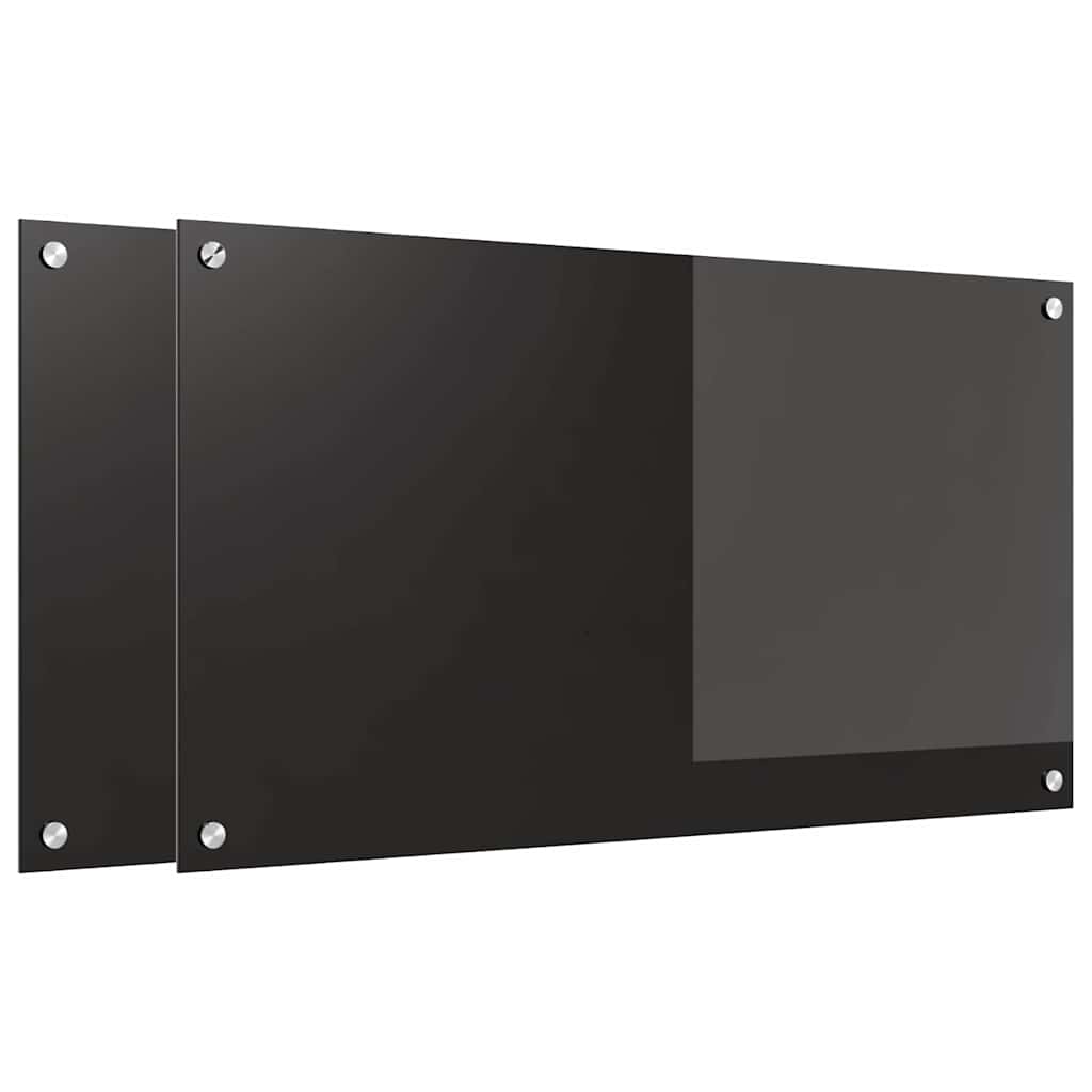 Küchenrückwand 2 pcs Weiß 70 x 40 cm Gehärtetes Glas