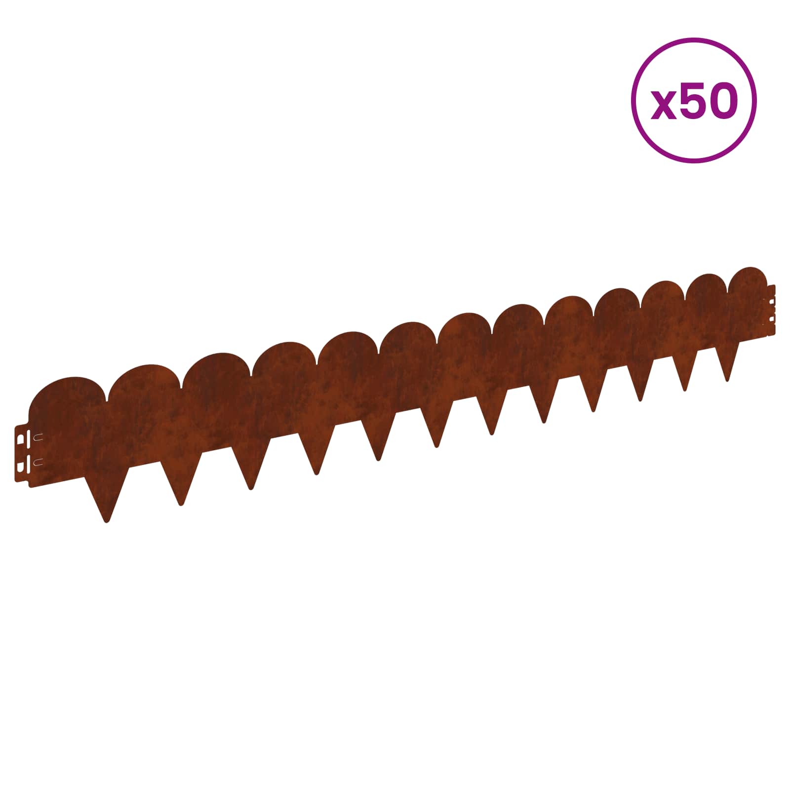 Raseneinfassung 10 pcs 103 x 15 cm Stahl Schwarz