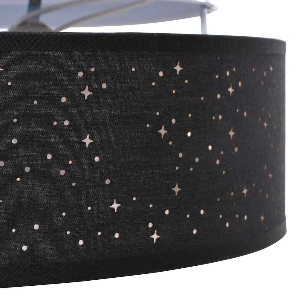 Deckenlampe mit Strahlern Schwarz 30 x 30 x 13,5 cm Stoff