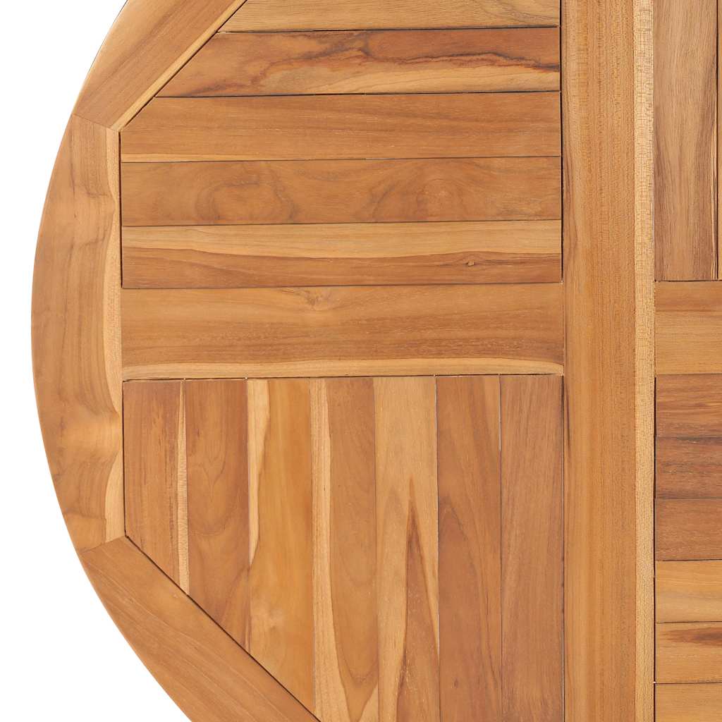 Tischplatte Massivholz Teak Rund 2,5 cm 40 cm