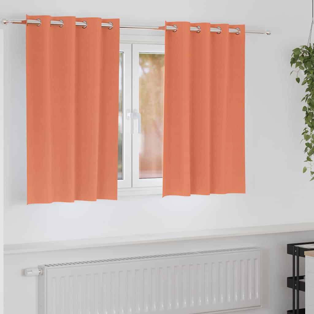 Verdunkelungs-Vorhänge mit Ringen 2 pcs Beige 140 x 140 cm