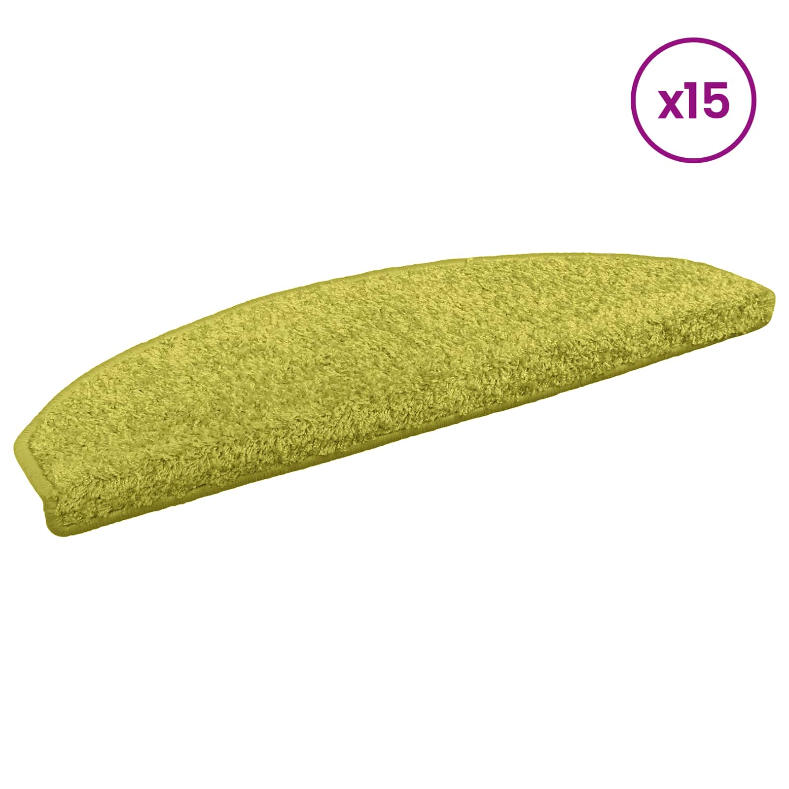 Stufenmatten 15 Stk. 56x17x3 cm Grau Halbrund