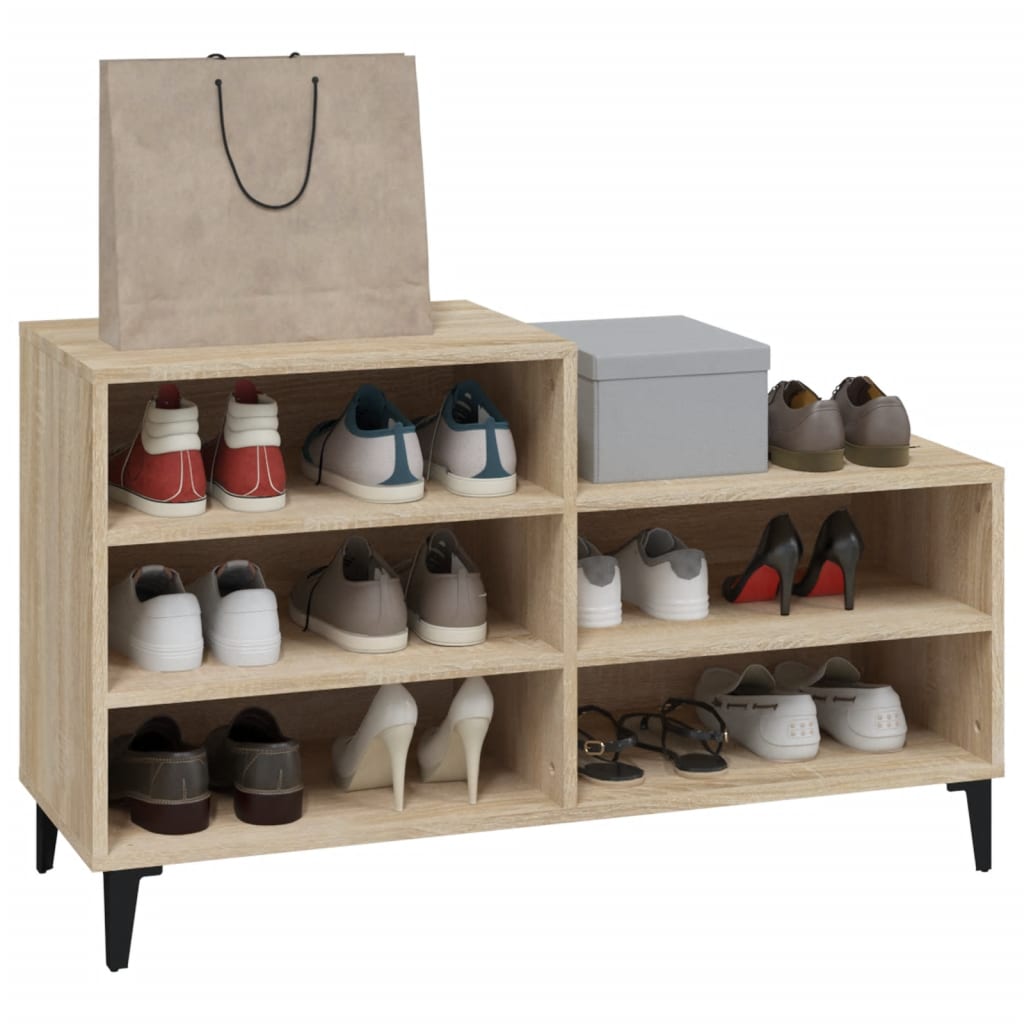Schuhregal Weiß 102x36x60 cm Holzwerkstoff
