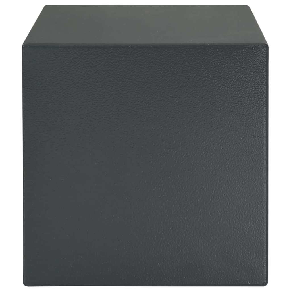Safe Box mit Schloss Dunkelgrau 23 x 17 x 17 cm Stahl