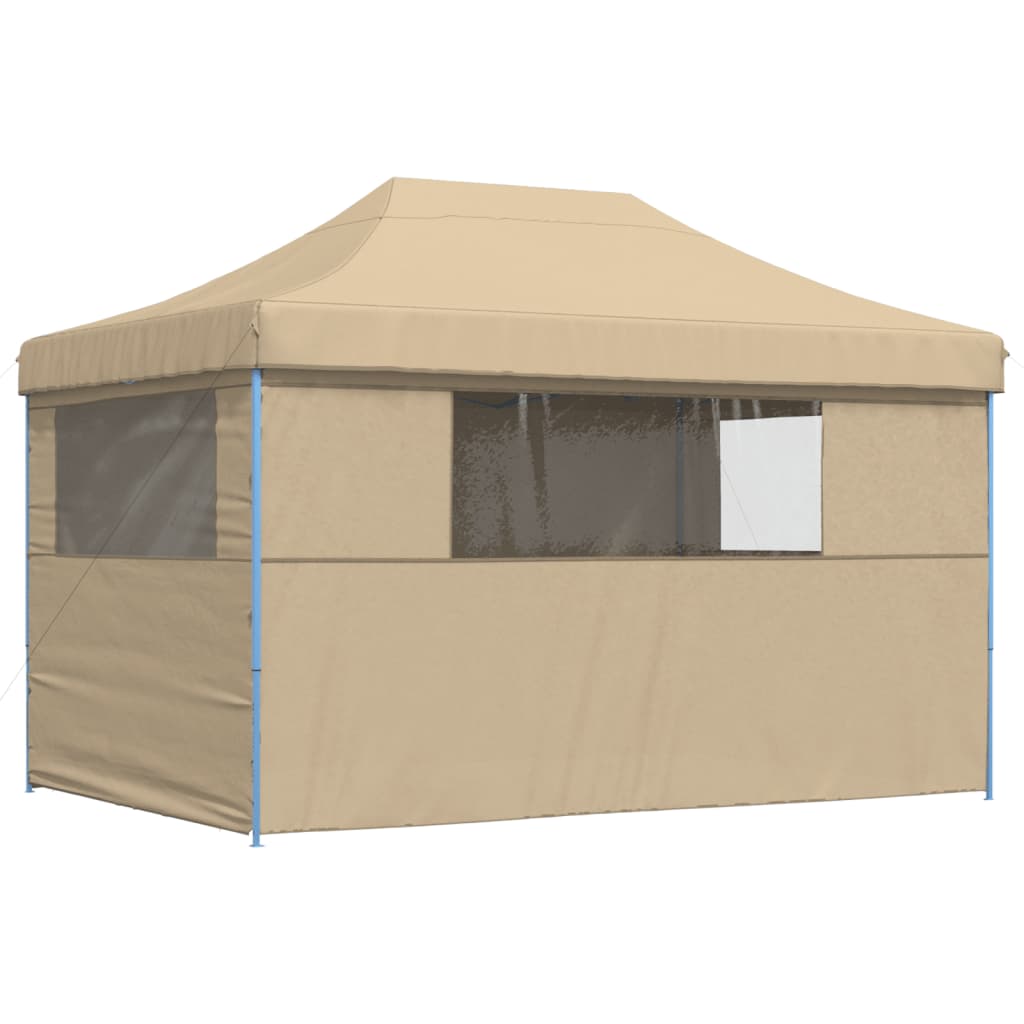 Partyzelt Faltbar Pop-Up Beige 410x279x315 cm