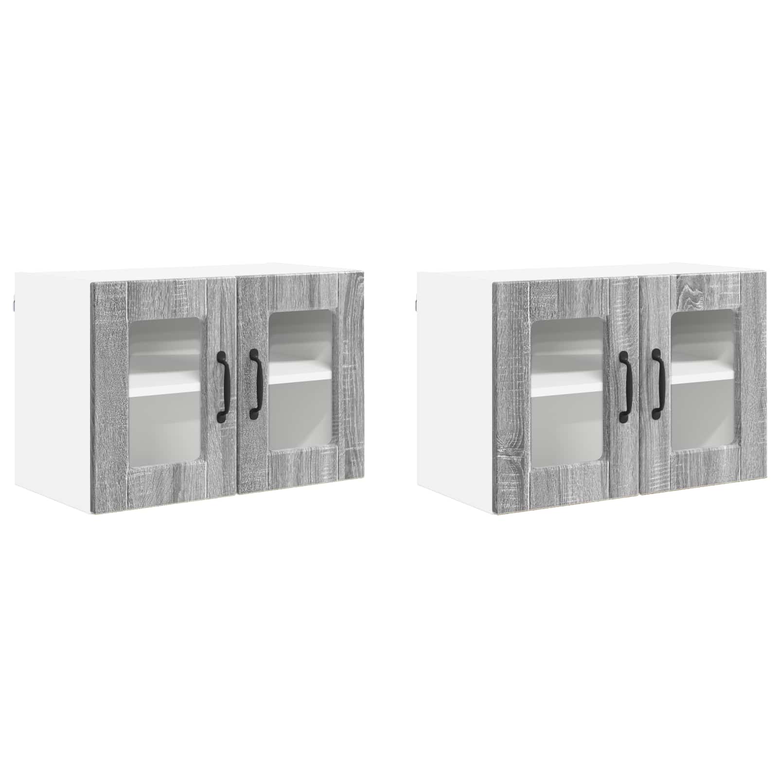 Herdumbauschränke 2 Stk. Porto Weiß Holzwerkstoff